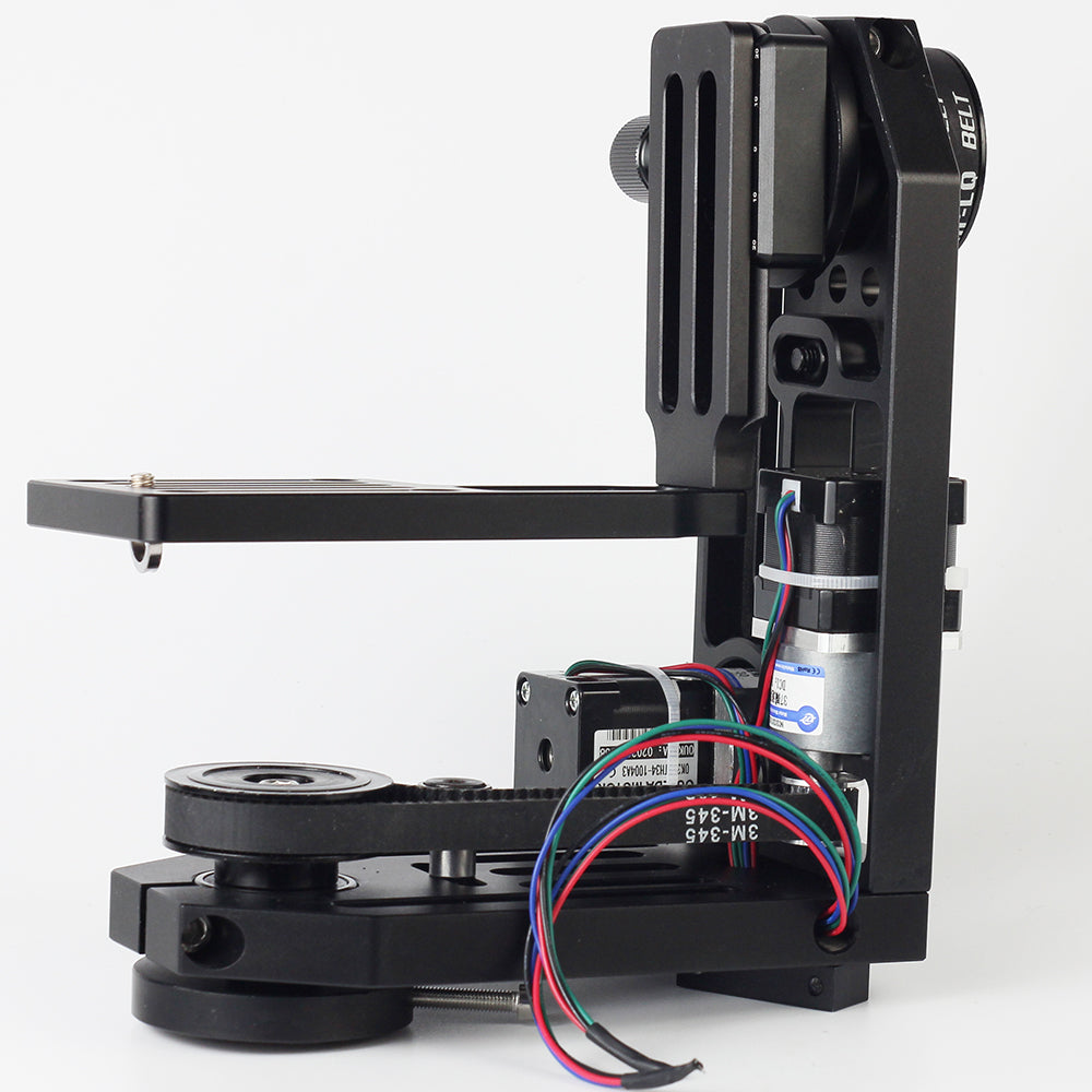 Pan tilt head with stepper motors for stop motion moco