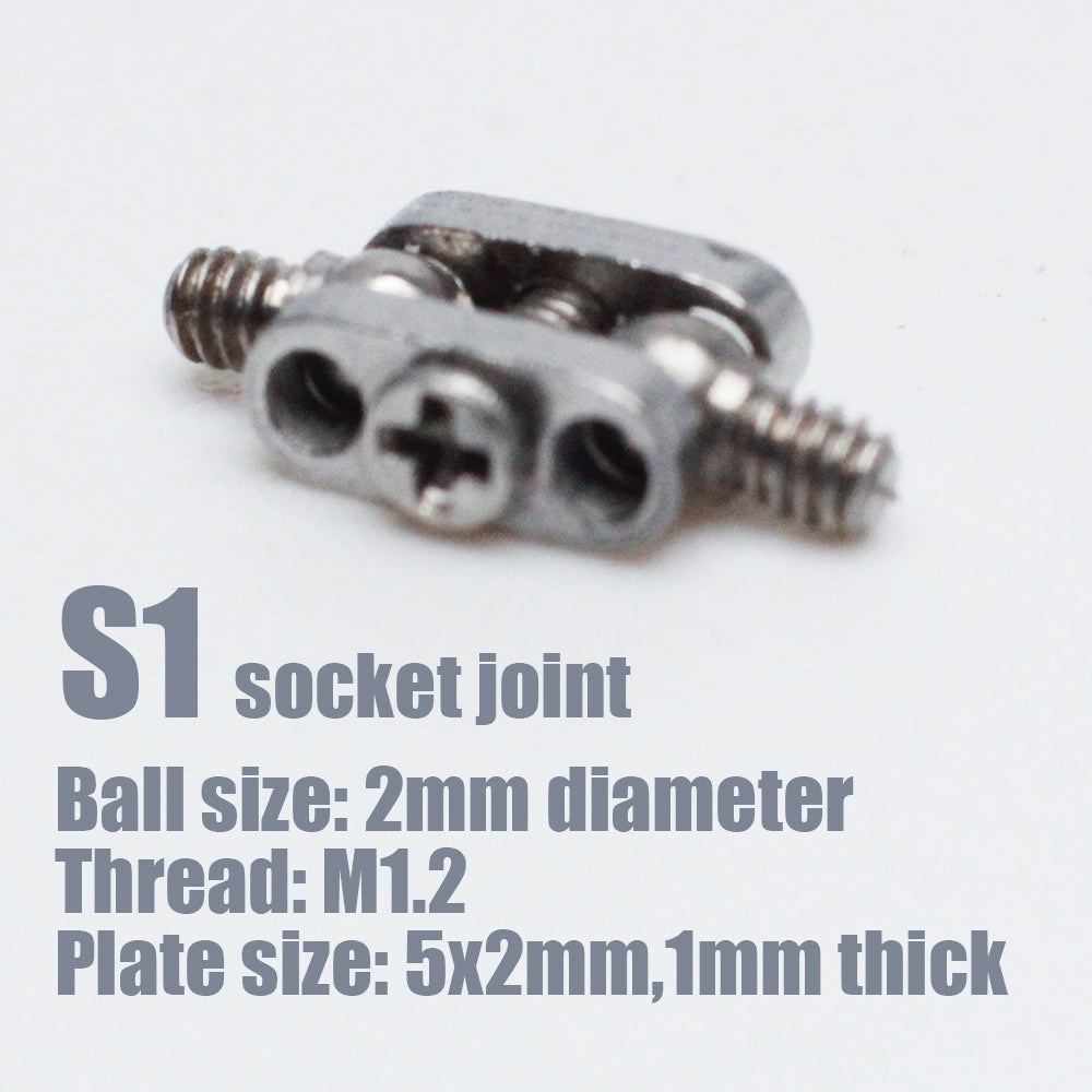 Small ball joint sockets for armature