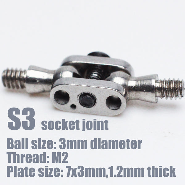 Small ball joint sockets for armature